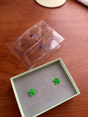 Green Off-White earrings